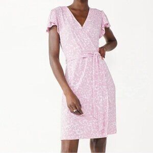 Nine West flutter sleeves wrap dress, Size Large
